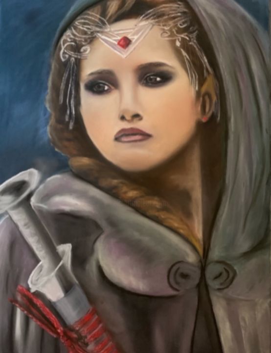 Peinture intitulée "Anna" par Dorothée Kergoat, Œuvre d'art originale, Pastel