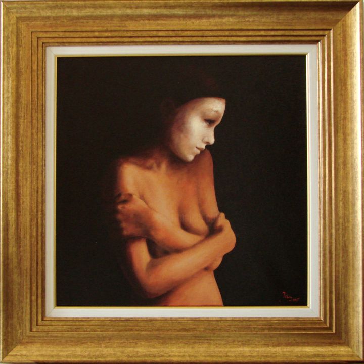 Pintura titulada "imbratisare" por Doru Cristian Deliu, Obra de arte original, Oleo