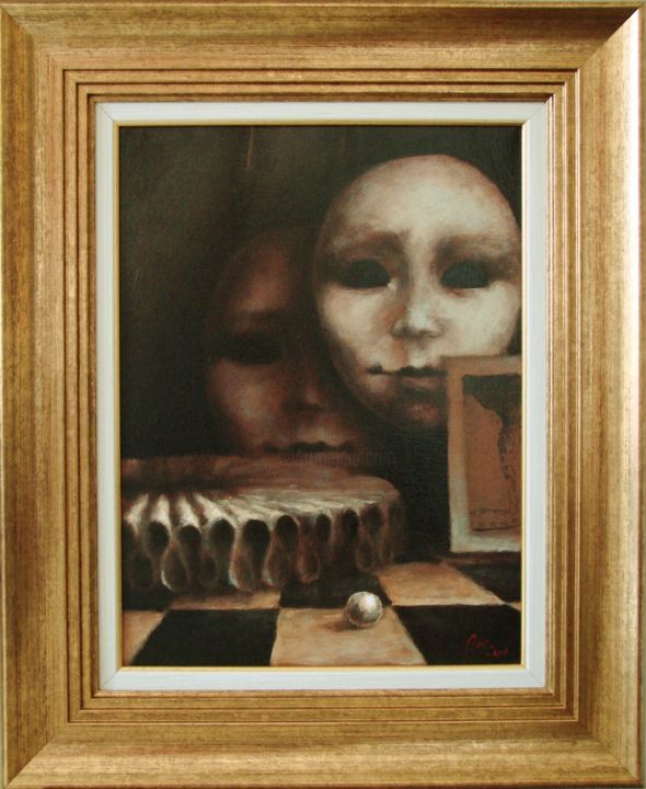 Painting titled "a-doua-poveste-caut…" by Doru Cristian Deliu, Original Art, Oil