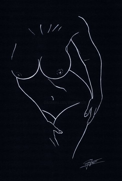 Drawing titled "Pulpeuse (contribut…" by Doumé Francky, Original Artwork, Marker