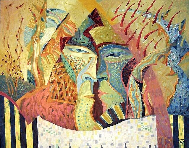 Painting titled "Influence" by Biser Panayotov, Original Artwork, Oil
