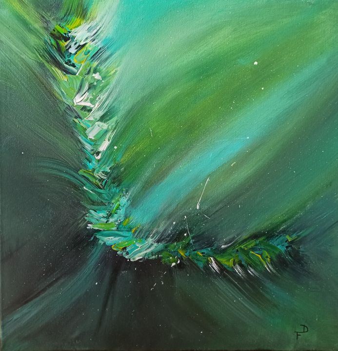 Painting titled "Some lights in the…" by Douniart Painting, Original Artwork, Acrylic