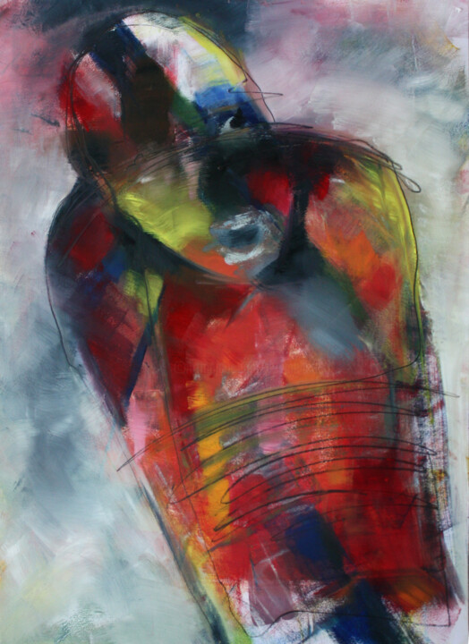Картина под названием "COULEURS INTENSES -3" - Dov Melloul, Подлинное произведение искусства, Масло