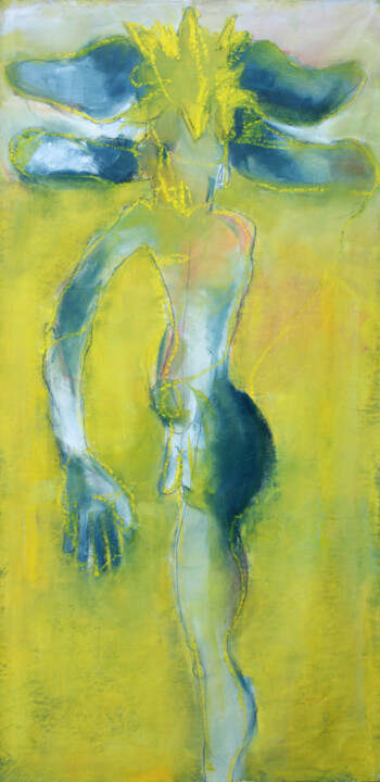 Painting titled "NUAGES ET PLEIN SOL…" by Dov Melloul, Original Artwork, Oil