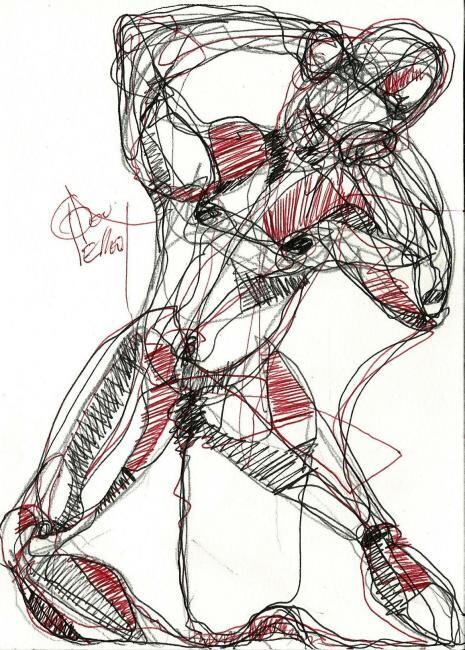 Drawing titled "28 JANVIER 2013" by Dov Melloul, Original Artwork