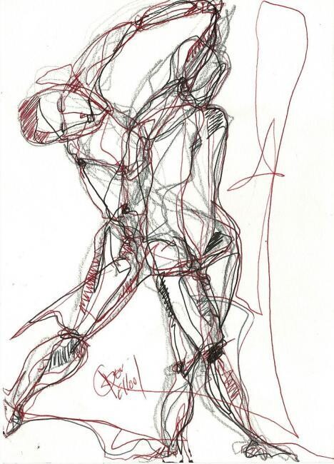 Рисунок под названием "2FEVRIER 2013" - Dov Melloul, Подлинное произведение искусства
