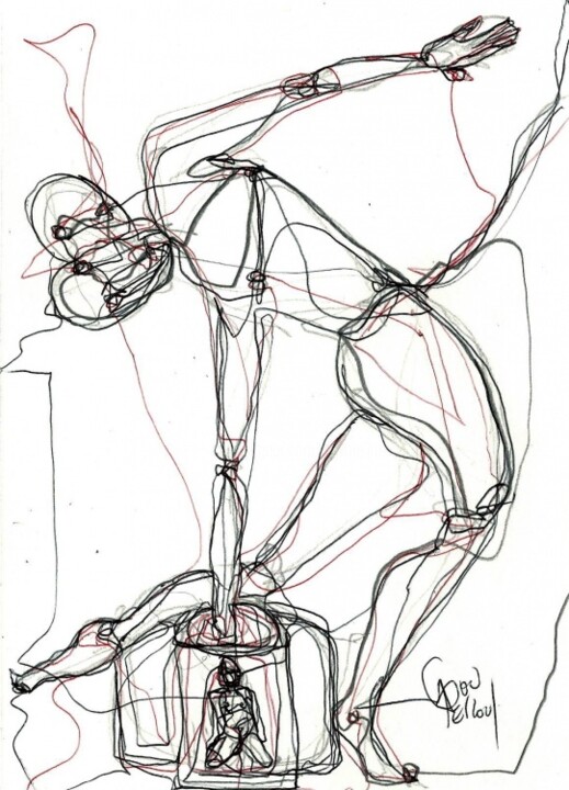 Drawing titled "17-juin 2013" by Dov Melloul, Original Artwork