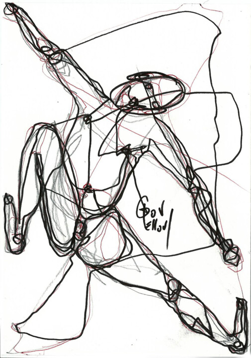 Drawing titled "31-juil-2013" by Dov Melloul, Original Artwork