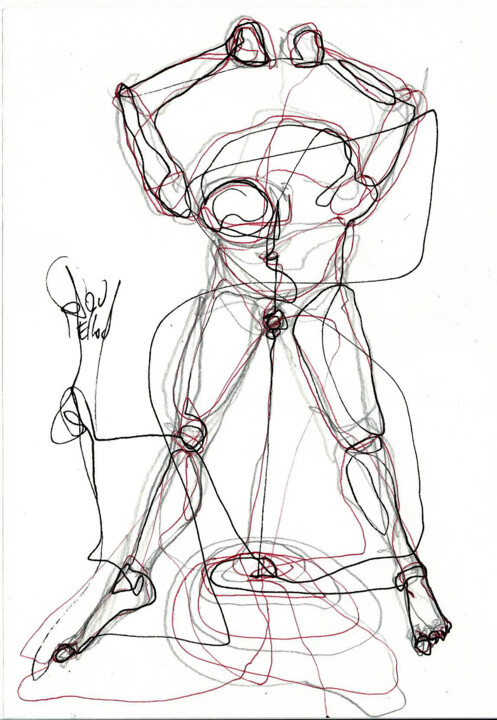 Drawing titled "5-aout-2013 POURQUO…" by Dov Melloul, Original Artwork