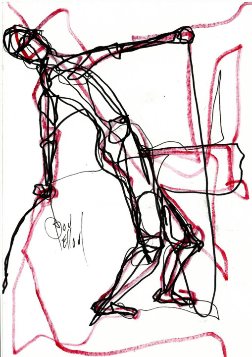 Drawing titled "6-aout-2013" by Dov Melloul, Original Artwork