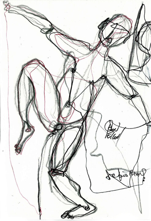 Drawing titled "19-oct 2013  JE FAI…" by Dov Melloul, Original Artwork