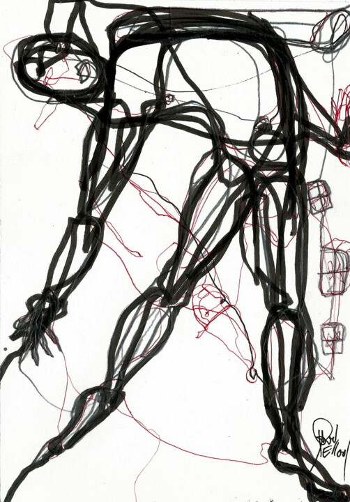 Disegno intitolato "11 DEC 2013" da Dov Melloul, Opera d'arte originale