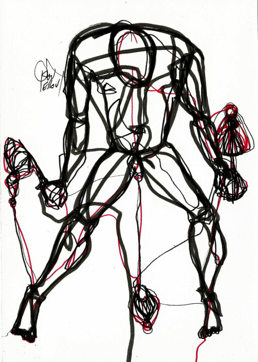Zeichnungen mit dem Titel "13 DEC 2013  VENDRE…" von Dov Melloul, Original-Kunstwerk