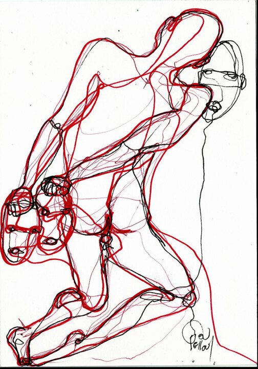 Desenho intitulada "7 AVRIL 2014 " BESA…" por Dov Melloul, Obras de arte originais, Outro