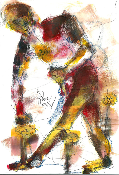Drawing titled "6  MARS 2015 " UN P…" by Dov Melloul, Original Artwork, Other
