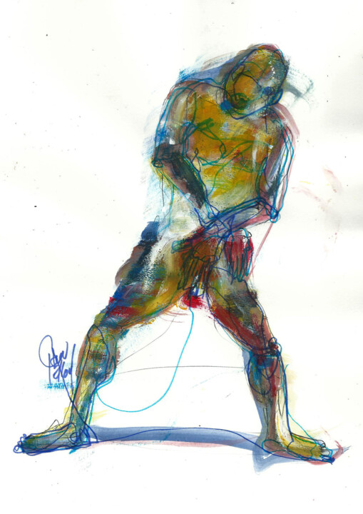 Drawing titled "18 MARS 2015 " UN P…" by Dov Melloul, Original Artwork, Other
