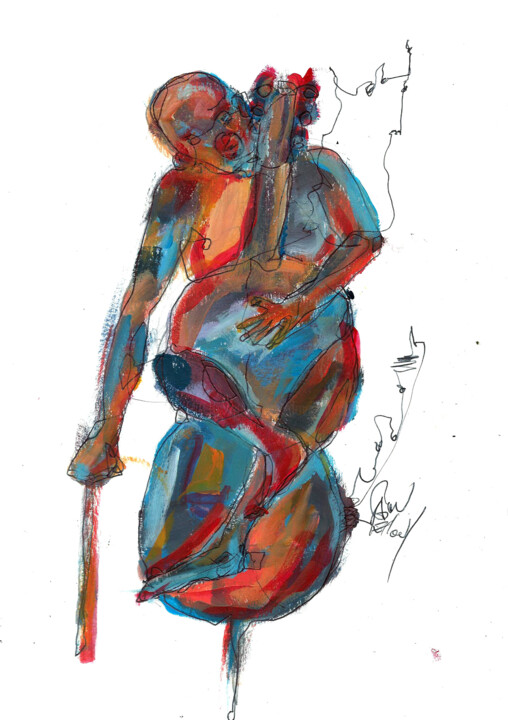 Drawing titled "21 JUIN 2015 " La f…" by Dov Melloul, Original Artwork, Other