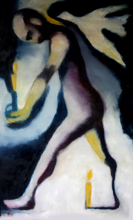 Painting titled "SOUVENIR" by Dov Melloul, Original Artwork, Oil