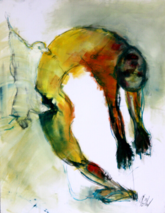 Peinture intitulée "HOMMAGE 1" par Dov Melloul, Œuvre d'art originale, Huile
