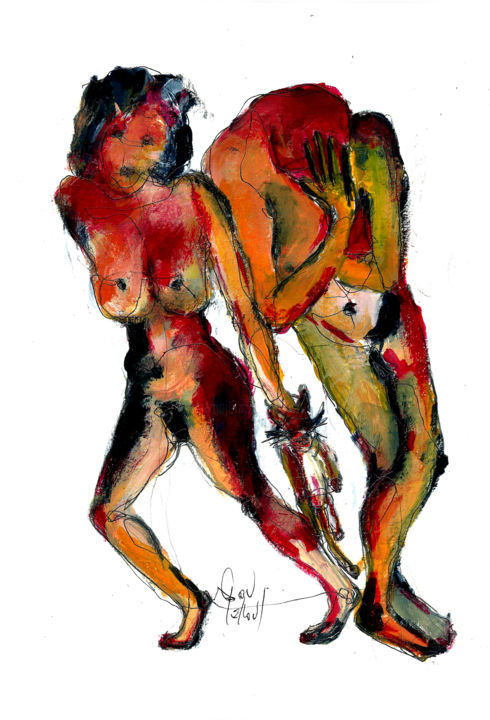 Dessin intitulée "DESSIN 7" par Dov Melloul, Œuvre d'art originale, Autre