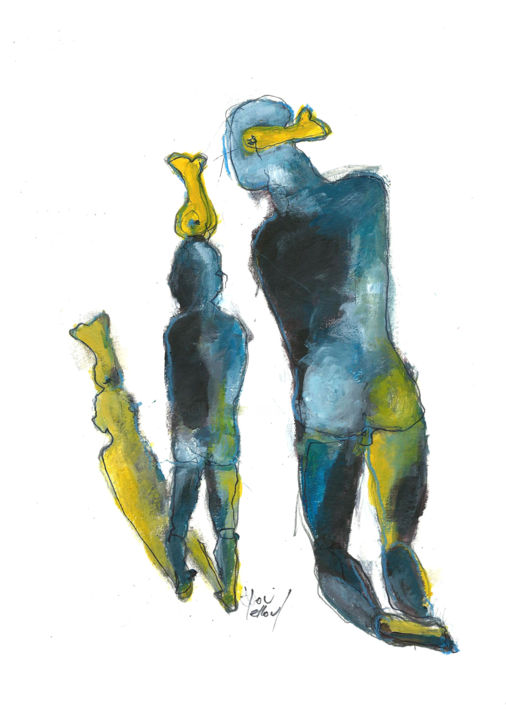 Dessin intitulée "DESSIN 12" par Dov Melloul, Œuvre d'art originale, Autre