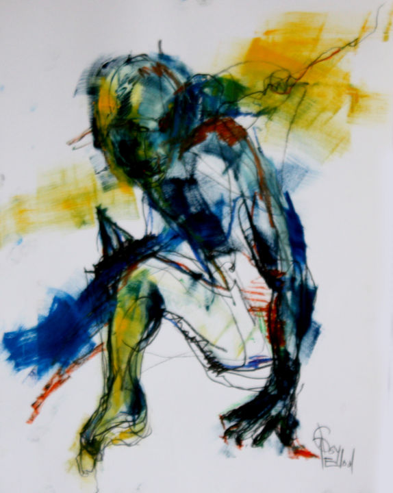 Les Pieds Dans Leau 5 Peinture Par Dov Melloul Artmajeur