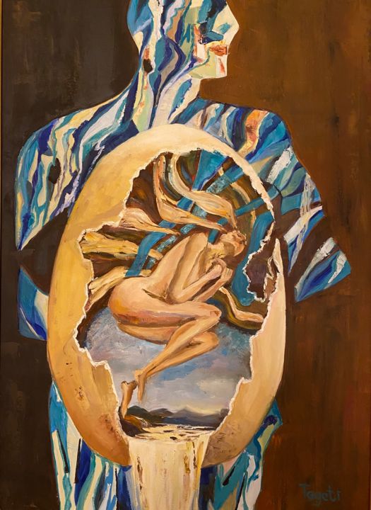 Peinture intitulée "À LA RECHERCHE DE L…" par Doychin Yovev, Œuvre d'art originale, Huile Monté sur Châssis en bois