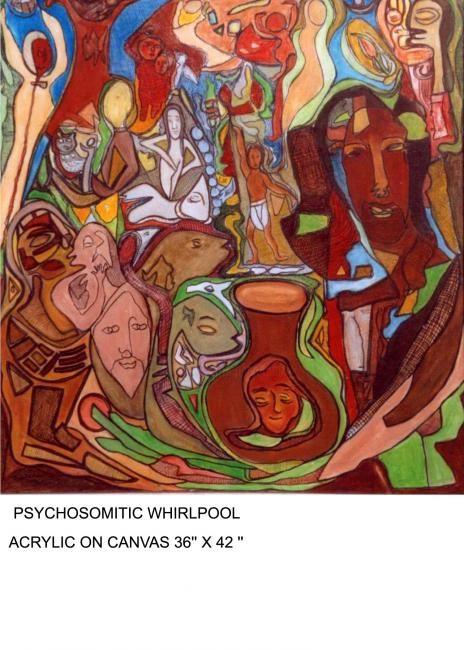 Painting titled "Psychosomatic whirl…" by Nabakishore, Original Artwork