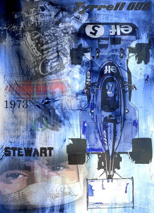 Digitale Kunst getiteld "STEWART 73" door Denis Poutet, Origineel Kunstwerk, Digitale fotografie Gemonteerd op Plexiglas