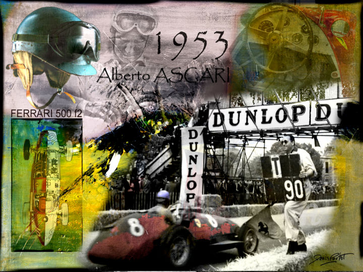 Arts numériques intitulée "ASCARI 1953" par Denis Poutet, Œuvre d'art originale, Photo montage