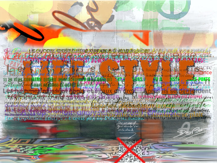 제목이 "LIFE STYLE"인 디지털 아트 Denis Poutet로, 원작, 디지털 페인팅