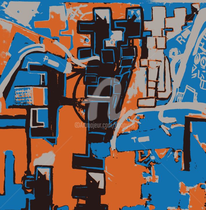 Arts numériques intitulée "HYPNOSE version pos…" par Jean Duchemin, Œuvre d'art originale, Peinture numérique