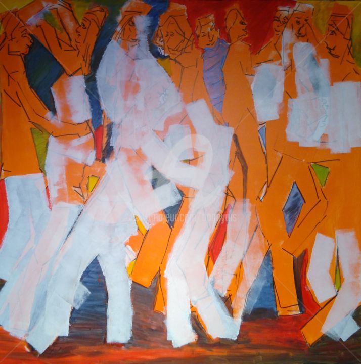 Peinture intitulée "Dance avec personne" par Jean Duchemin, Œuvre d'art originale, Acrylique