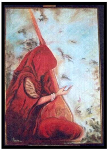 Painting titled "Meera" by Dr.Ruchi Vidyarthi, Original Artwork