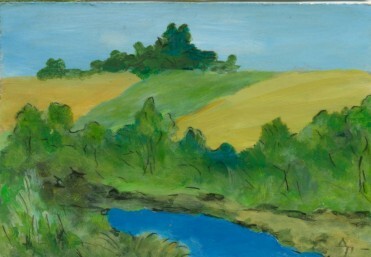 Painting titled "Weat fields" by Dragan Grkovic, Original Artwork