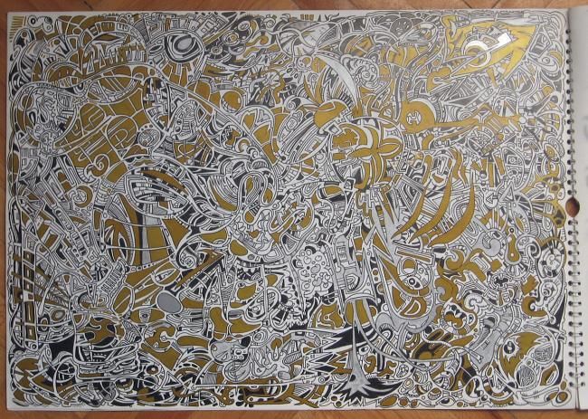 Drawing titled "rapidograf2" by Dragan Maric, Original Art,