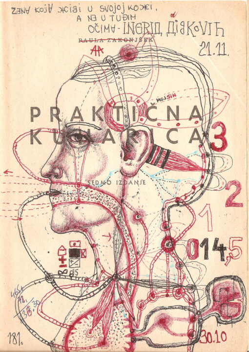 Drawing titled "30-10" by Dvr, Original Art, Ballpoint pen