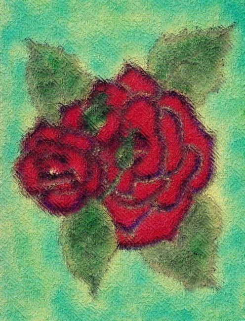 Digital Arts titled "Red roses" by Dada, Original Art,