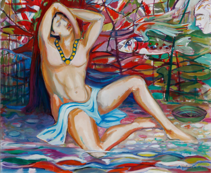 Painting titled "Women" by Dragisa Milosevic, Original Artwork, Oil