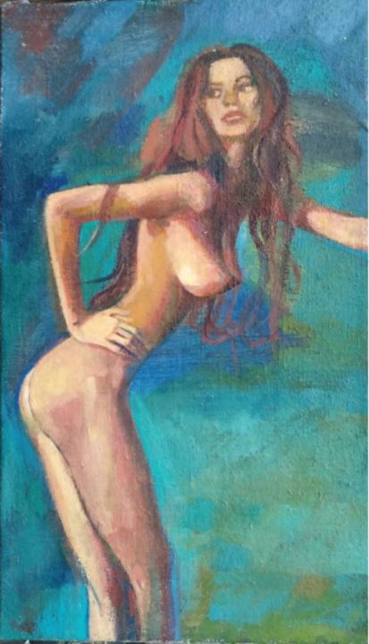 Painting titled "Gisel Bündchen" by Dragoljub Jovicic, Original Artwork, Oil