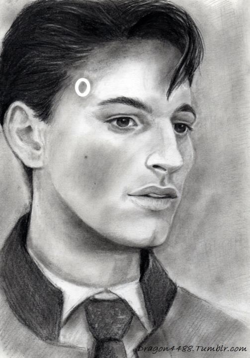 Drawing titled "Connor. Detroit: Be…" by Anastasia Malashenko, Original Artwork, Pencil