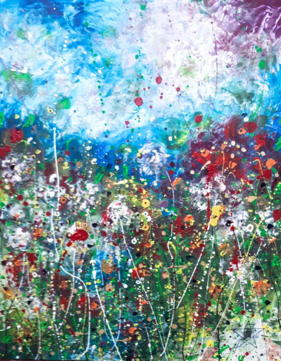 Peinture intitulée "Summer Field" par Dragos Bagia, Œuvre d'art originale, Huile