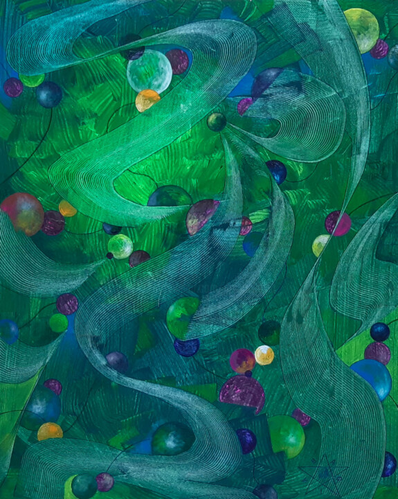 「Green Peace」というタイトルの絵画 Dragos Bagiaによって, オリジナルのアートワーク, オイル