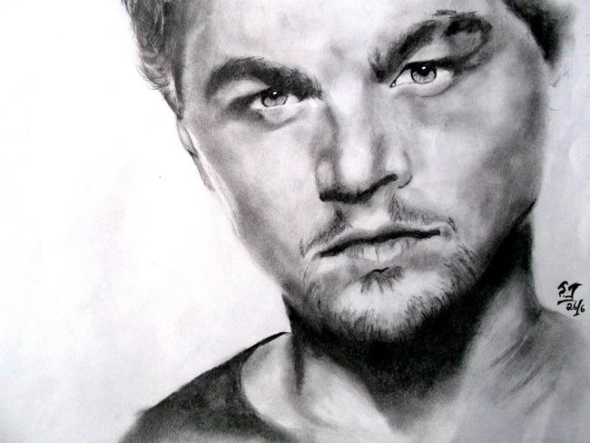 Desenho intitulada "Leonardo DiCaprio" por Sree Jith, Obras de arte originais, Outro