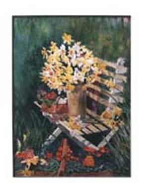 Pintura titulada "Park Bench" por William Rice, Obra de arte original,