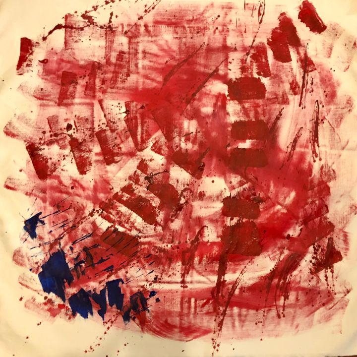 Pintura intitulada "Série vermelha" por Débora Donardi, Obras de arte originais, Acrílico