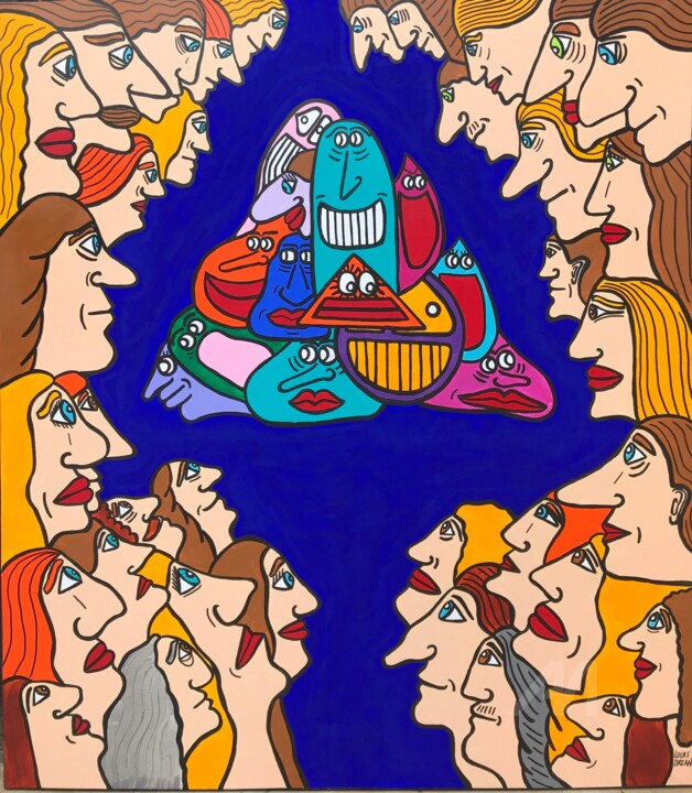 Peinture intitulée "La découverte" par Lucas Drean, Œuvre d'art originale, Acrylique