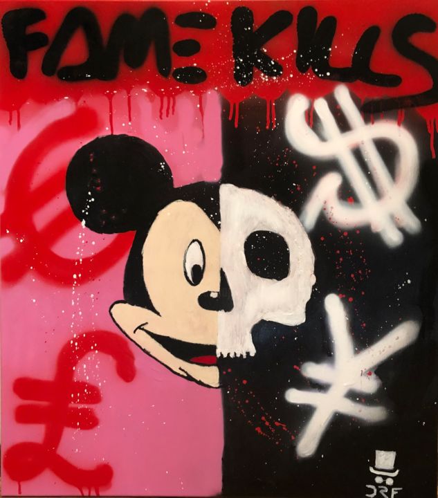 Painting titled "FAME KILLS" by Dr Frantic, Original Artwork, Acrylic