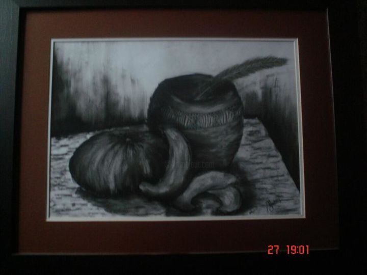 Drawing titled "Pumpkin and african…" by Drikus Zwart, Original Artwork