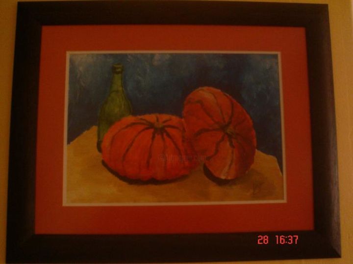 Tekening getiteld "Pumpkins" door Drikus Zwart, Origineel Kunstwerk